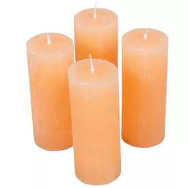 Rusztikus henger gyertya 40x100mm pezsgő 4db/csom (db ár)