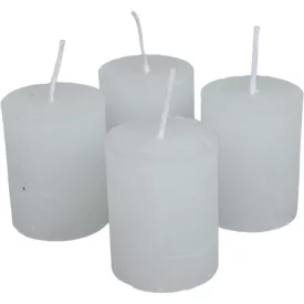 Rusztikus henger gyertya 40x50mm fehér 4db/csom (db ár)