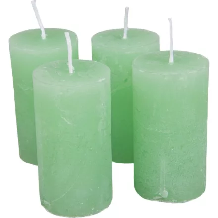 Rusztikus henger gyertya 40x75mm menta 4db/csom (db ár)