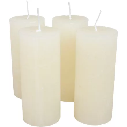 Rusztikus henger gyertya 50x120mm ivory 4db/csom (db ár)