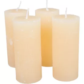   Rusztikus henger gyertya 50x120mm krém 4 darabos csomagban rendelhető | darab ár!