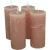 Rusztikus henger gyertya 50x120mm sötétbézs 4 darabos csomagban rendelhető | darab ár!