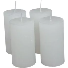 Rusztikus henger gyertya 50x90mm fehér 4db/csom (db ár)