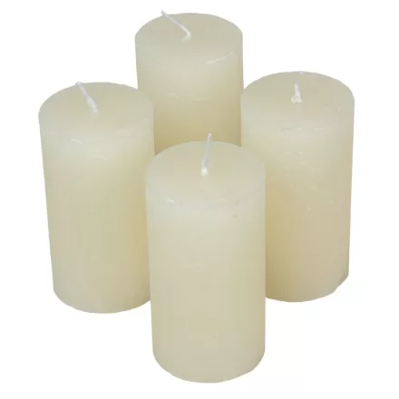 Rusztikus henger gyertya 50x90mm ivory 4db/csom (db ár)