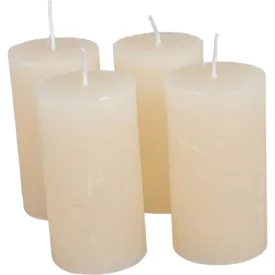 Rusztikus henger gyertya 50x90mm krém 4db/csom (db ár)