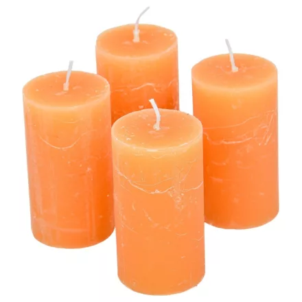 Rusztikus henger gyertya 50x90mm Méz 4db/csom (db ár)