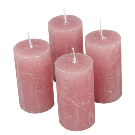 Rusztikus henger gyertya 50x90mm mályva 4db/csom (db ár)