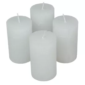 Rusztikus henger gyertya 60x100mm fehér 4db/csom (db ár)