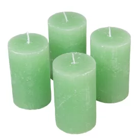 Rusztikus henger gyertya 60x100mm menta 4db/csom (db ár)