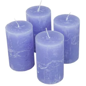   Rusztikus henger gyertya 60x100mm milka lila 4db/csom (db ár)