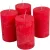 Rusztikus henger gyertya 60x100mm piros 4db/csom (db ár)