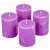 Rusztikus henger gyertya 60x60mm V.Lila 4db/csom (db ár)