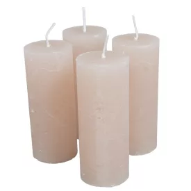   Rusztikus henger gyertya 40x100mm világos bézs 4db/csom (db ár)