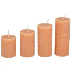   Rusztikus 40mm-es lépcsős henger gyertya Cappuccino (csom ár)