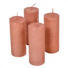 Rusztikus metál henger 40x100mm rosegold 4db/csom (db ár)