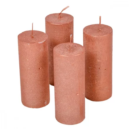 Rusztikus metál henger 40x100mm rosegold 4db/csom (db ár)