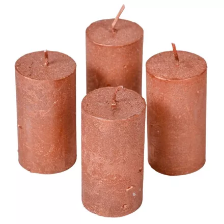 Rusztikus metál henger 40x75mm rosegold 4db/csom (db ár)