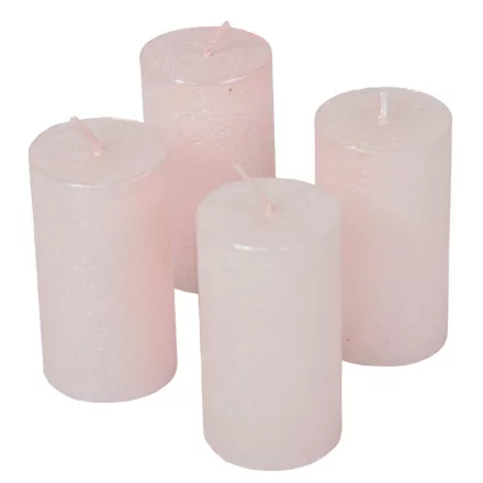 Rusztikus metál henger 40x75 mm világosrózsa négyesével rendelhető