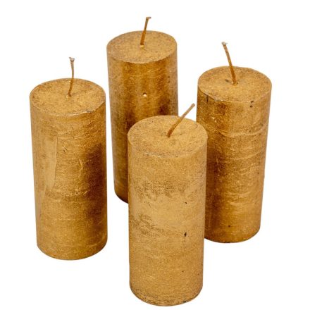 Rusztikus metál henger 50x120 mm arany 4db/csom (db ár)