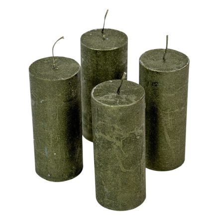 Rusztikus metál henger 50x120mm oliva 4db/csom  (db ár)