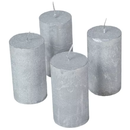 Rusztikus metál henger 50x90mm ezüst 4db/csom (db ár)