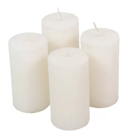 Rusztikus metál henger 50x90mm fehér 4db/csom (db ár)