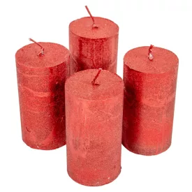 Rusztikus metál henger 50x90mm piros 4db/csom (db ár)