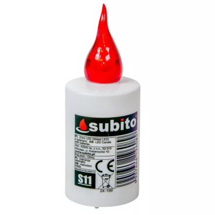 Elektromos mécses betét SUBITO piros M11cm