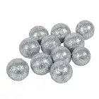 Glitteres hungarocell golyó ezüst 2cm 30g