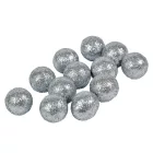 Glitteres hungarocell golyó ezüst 1,5cm 30g
