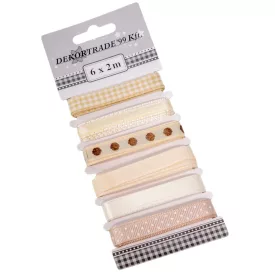 Szalag mintás krém 2m 6db-os