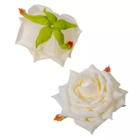   Gyémántrózsa virágfej világos ivory 7cm 4 darabos csomagban rendelhető (darab ár!)