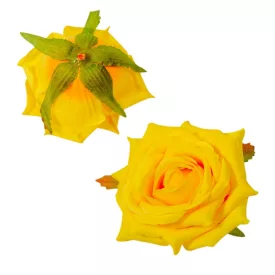   Gyémántrózsa virágfej sárga 7cm 4 darabos csomagban rendelhető (darab ár!)