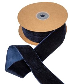 Bársony szalag navy kék 4cmx10y Bársony szalag navy kék 4cmx10y