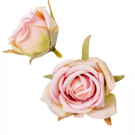   Rózsa virágfej 5,5cm világosrózsaszín 6 darabos csomagban rendelhető (darab ár!)