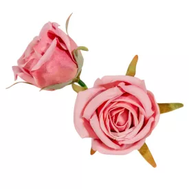   Rózsa virágfej 5,5cm rózsaszín 6 darabos csomagban rendelhető (darab ár!)