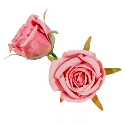 Rózsa virágfej 5,5cm rózsaszín 6 darabos csomagban rendelhető (darab ár!)