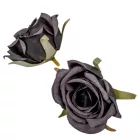 Rózsa virágfej 5,5cm fekete 6 darabos csomagban rendelhető (darab ár!)