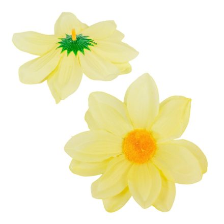 Dália virágfej D12cm YEL 60db/csom