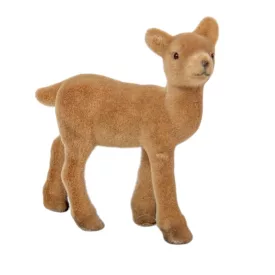 Őzike flokkolt fehér barna 9,5cm