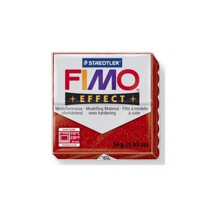 FIMO effect gyurma - Csillámos piros