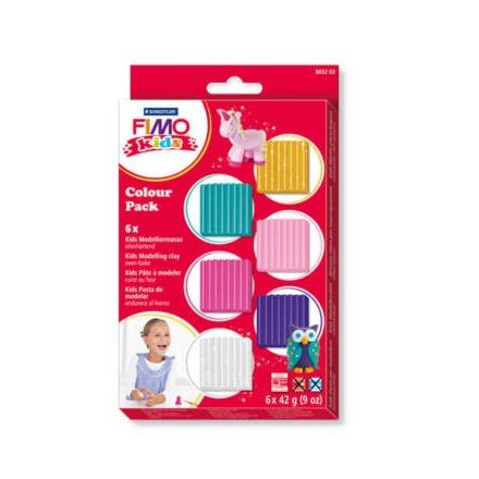Fimo-Kids gyurmakészlet, Color Pack - 6X42g - Lányoknak