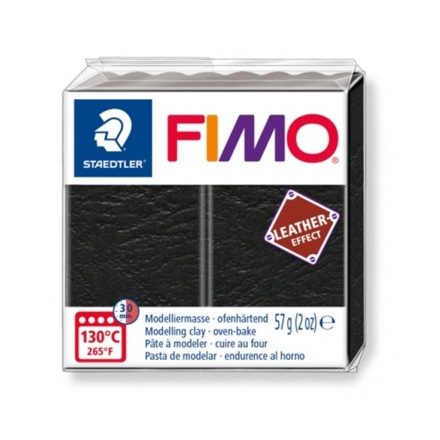 FIMO Leather effect gyurma - Fekete