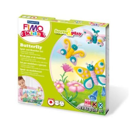 Fimo-Kids gyurmakészlet, Form&Play - 4X42g - Pillangók