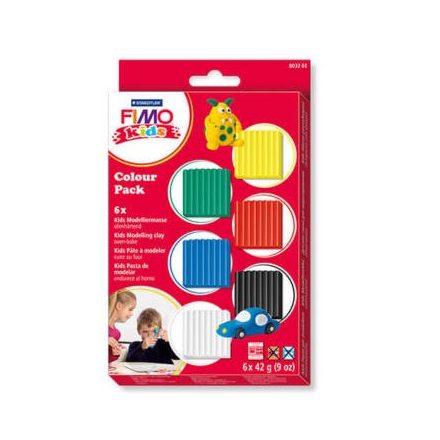 Fimo-Kids gyurmakészlet, Color Pack - 6X42g - Alapszínek