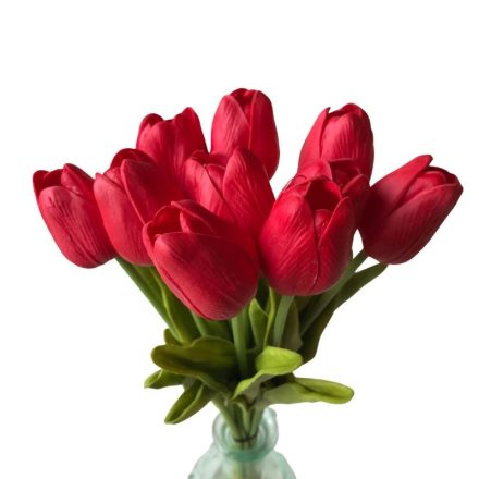 Tulipán csokor - piros