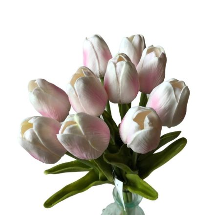 Tulipán csokor - fehér - rózsaszín