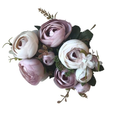 Selyemvirág - Vegyes csokor - antik lila