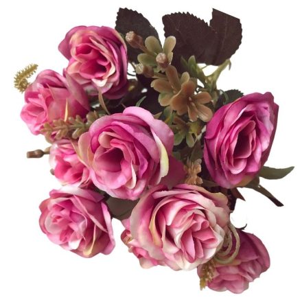 Mini rózsa csokor - pink - krém