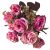Mini rózsa csokor - pink - krém